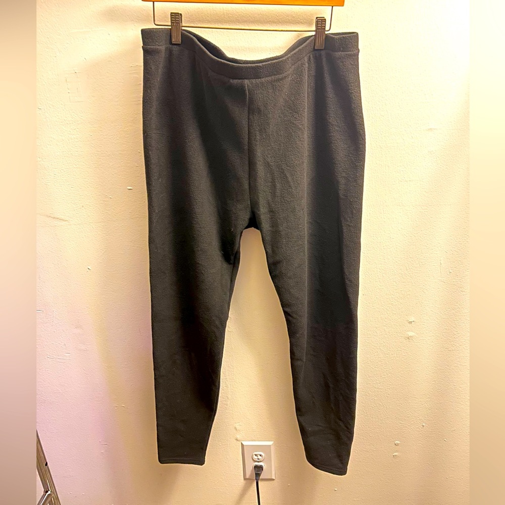 2XL Fleece black winter leggings